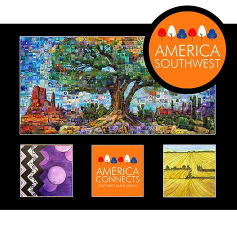 America Connects Mural 2 TILE CUTOUT MAT + FREE PRINT – Global Roots ...