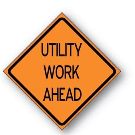 36"/48" Reflective Utility Work Ahead Sign - MUTCD Compliant ...