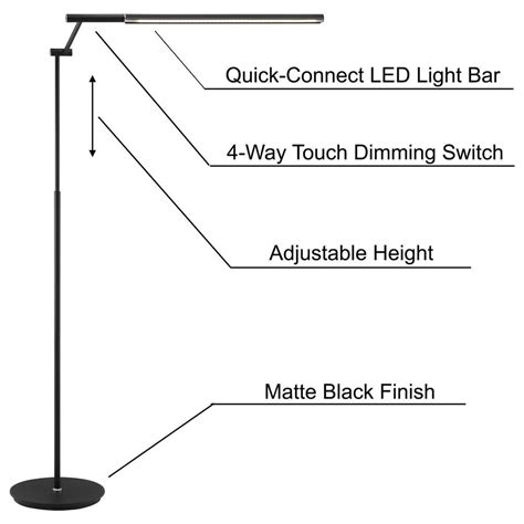 Lite Source Tilla LED Floor Lamp in Black | Shop NFM