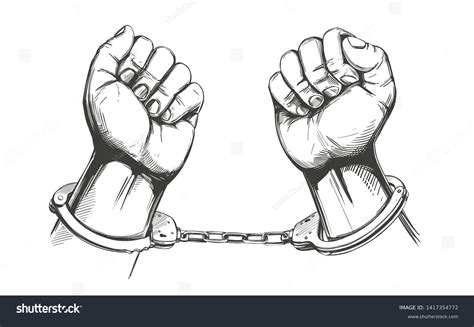 Handcuffs On Hands Clipart