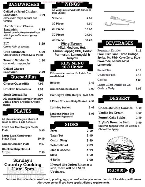 Online Menu of Waters Cafe Restaurant, Commerce, Georgia, 30529 - Zmenu