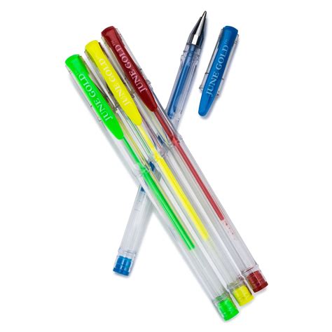 72 Pack of Assorted Colored Gel Pens, Flexible Folding Case – June Gold