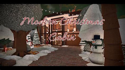 Modern Christmas Cabin Tour ♡ - Bloxburg - YouTube