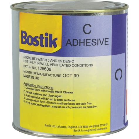 Bostik BST7050650GTSR Bostik C BLACK G/P RUBBER/METAL ADHESIVE 5LTR ...