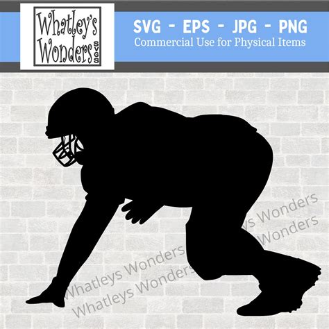 Football SVG Lineman JPG Game Cut File Tshirt File - Etsy UK