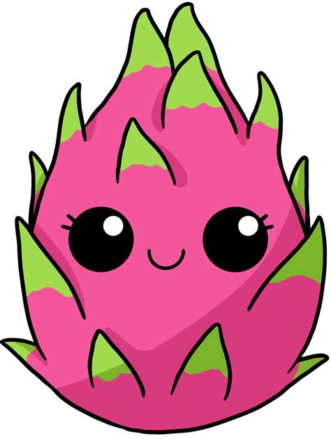linda y sonriente fruta de dibujos animados personaje colorido fruta del dragón 9584952 PNG