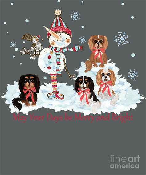 Christmas Cavalier King Charles Spaniel Gifts Digital Art by Deriyah ...