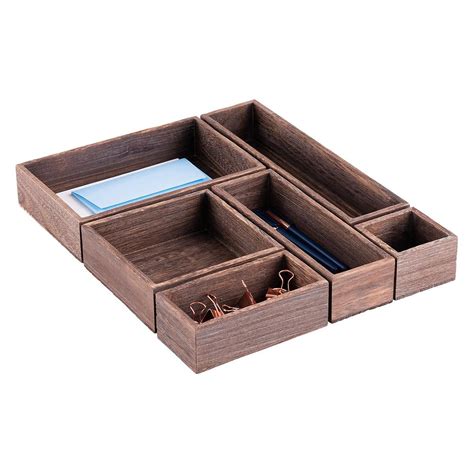 Wooden Desk Drawer Organizer