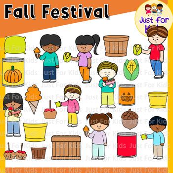 Fall Festival Clipart By Just For Kids．44pcs by Just For Kids | TPT