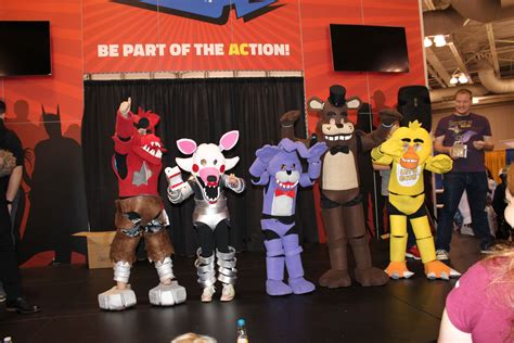 The whole Five Nights at Freddy's group! Yay for FNAF costumes and adventurous kids! | Fnaf ...