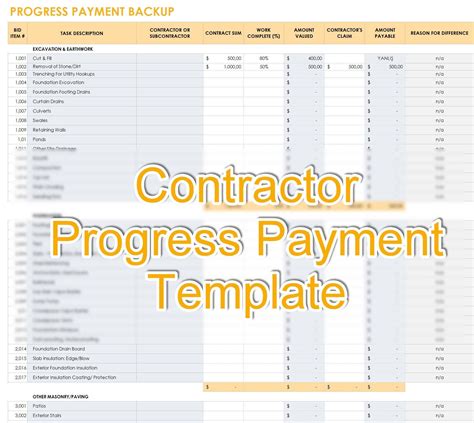 Contractor Progress Payment Template, Construction Payment Progress Payment, Progress Payment ...