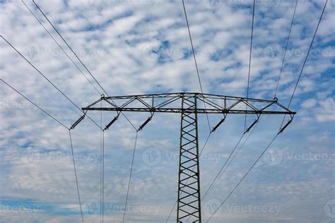 Electricity pylon with blue sky 10513467 Stock Photo at Vecteezy