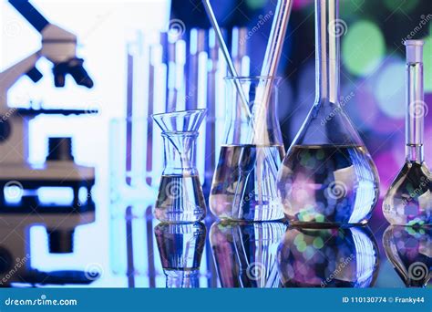 Science Experiment Concept Background. Place for Typography. Stock Photo - Image of colorful ...