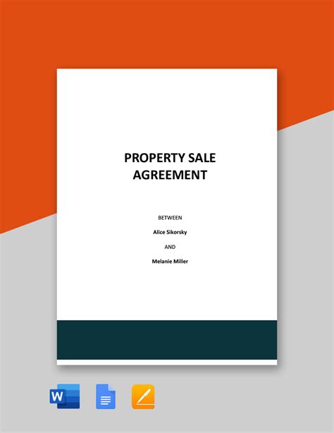 Property Sale Agreement Template Word