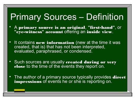 Primary & Secondary Sources