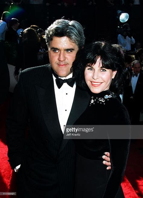 Jay Leno and wife Mavis Nicholson during 1993 Emmy Awards Arrivals in ...