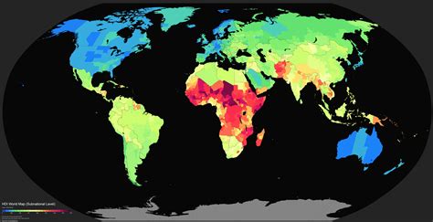 A map I made of world country subdivisions by HDI : MapPorn