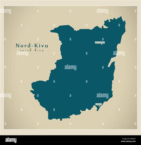 Modern Map - North Kivu Stock Vector Image & Art - Alamy