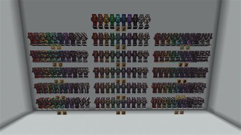 All 16 armor trims with all 10 colors on netherite armor. : r/Minecraft