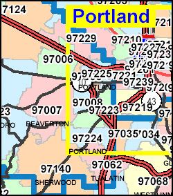 Oregon ZIP Code Map including County Maps