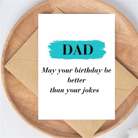 Funny Dad Birthday Card Dad Jokes Birthday Card for Dad - Etsy