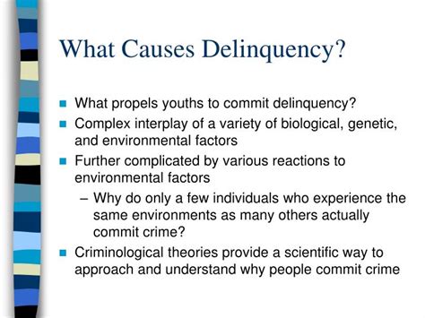 PPT - Theories of Juvenile Delinquency PowerPoint Presentation - ID:4647570