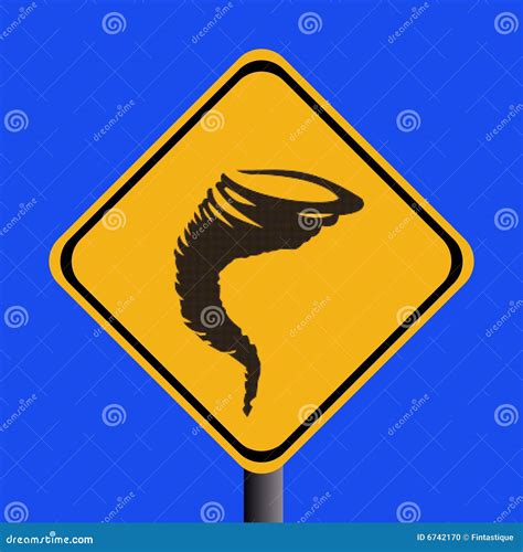 Warning tornado sign stock vector. Illustration of warning - 6742170