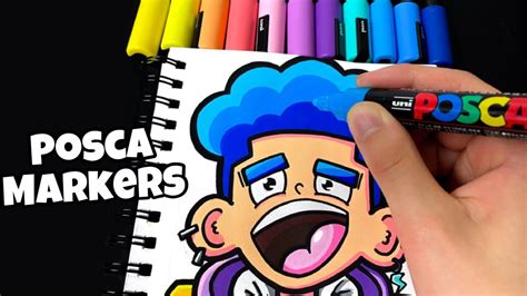 Drawing My Own Character with Posca Markers! (#Shorts) - YouTube