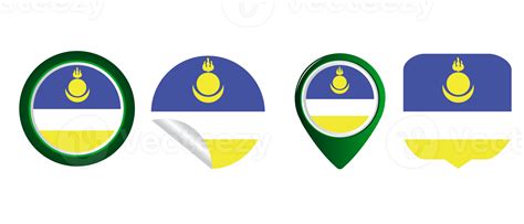 Free Buryatia flag flat icon symbol illustration 12932647 PNG with Transparent Background