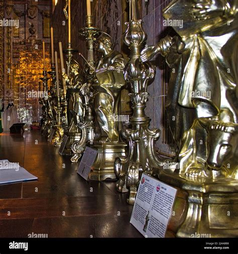 Interiors of the Church of Saint Anthony (Igreja de Santo Antonio) in ...