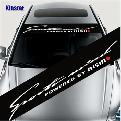 nismo Car windshield sticker car body sticker for Nissan Tiida Sunny QASHQAI MARCH LIVINA TEANA ...