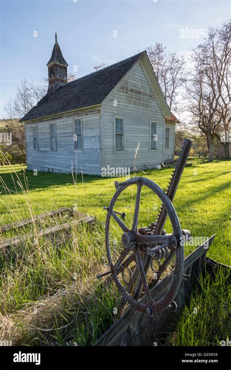 Old church in the ghost town of Richmond, Oregon Stock Photo - Alamy