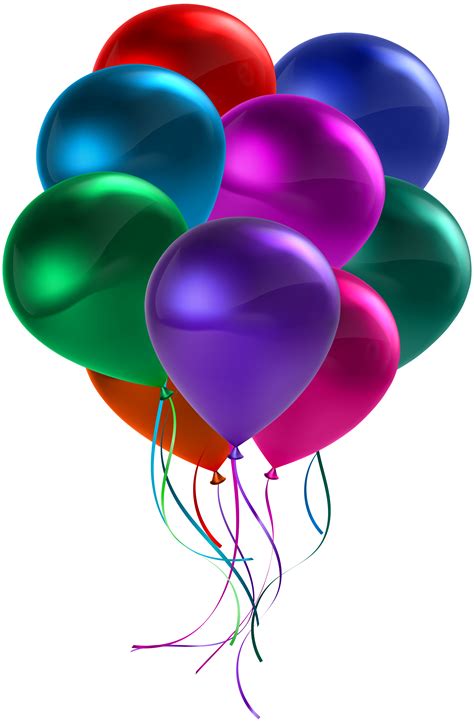 Bunch of Colorful Balloons Transparent Clip Art transparent PNG Image ...