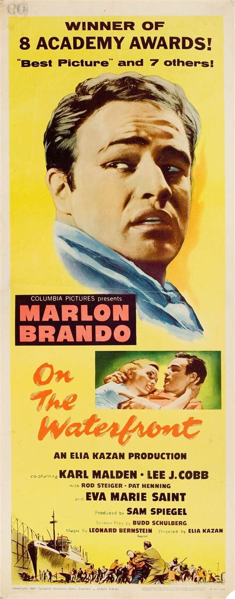 On the Waterfront R1959 U.S. Insert Poster Old Movie Posters, Cinema ...