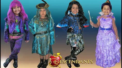 Descendants 2 Halloween Costumes Dress Up Mal Evie Uma - YouTube