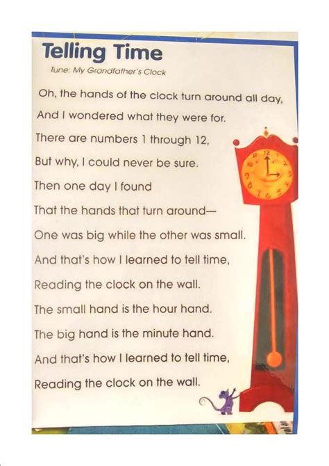 Blog de 6º de Ed. Primaria - CEIP Catalina de Aragón, 2018-2019: Song of the week: "Telling time".