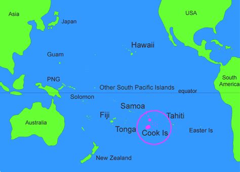 Cook Island Map World ~ CRIANDIARTES