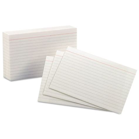 Oxford Ruled Index Cards, 4" x 6", White, 100-Pack - Walmart.com - Walmart.com