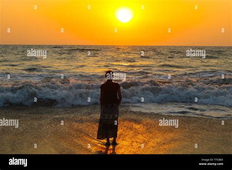 Sunset @cherai beach Stock Photo - Alamy