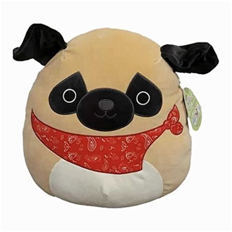 Squishmallows Prince The Pug with Red Bandana Dog 16 Inch Plush - Walmart.com