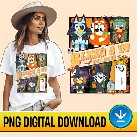 Bluey And Co Halloween Sublimation Design, Bluey Bingo Halloween Png, Halloween Costume, Vampire ...