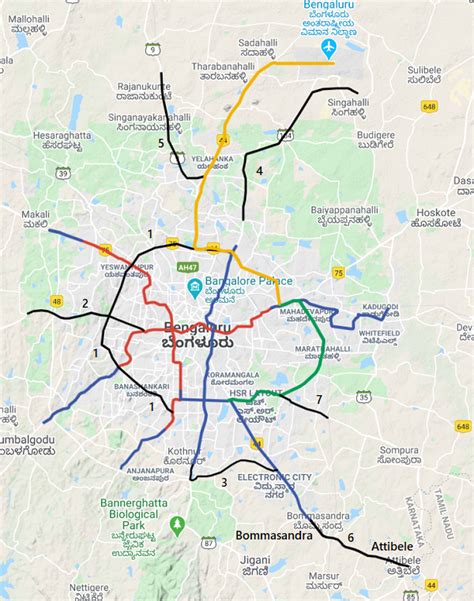 Bangalore Metro Map Phase 3 - South Carolina Map