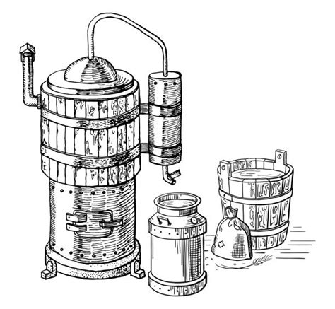 Drawing Of The Moonshine Stills Illustrations, Royalty-Free Vector Graphics & Clip Art - iStock