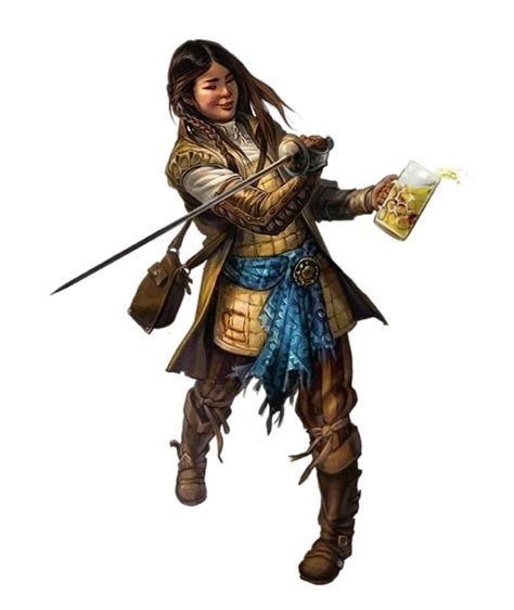 Female Human Cleric of Cayden Cailean - Pathfinder PFRPG DND D&D 3.5 5E 5th ed d20 fantas ...