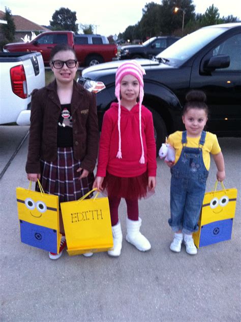 Halloween Costume for 3 girls. Margo, Edith & Agnus Gru from Despicable ...