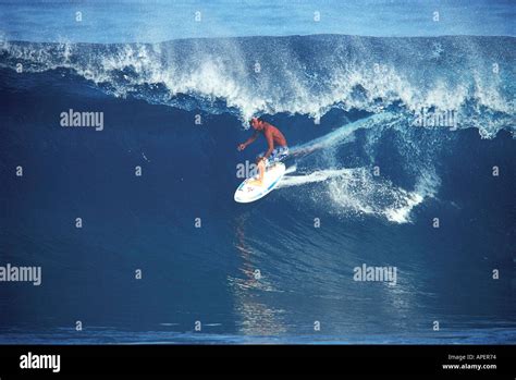 Shane Dorian surfing in Hawaii USA Stock Photo - Alamy