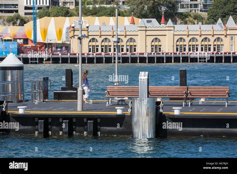 Luna Park viewed from the new ferry wharf at Mcmahons point wharf, Sydney,Australia Stock Photo ...