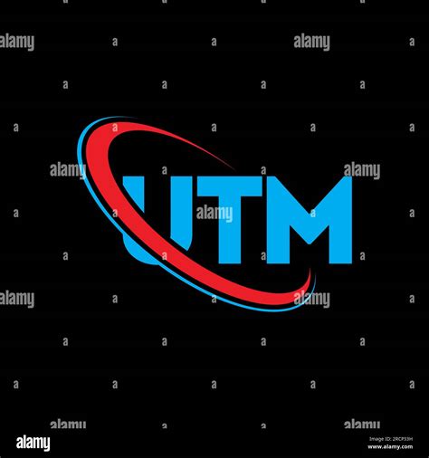 UTM logo. UTM letter. UTM letter logo design. Initials UTM logo linked with circle and uppercase ...