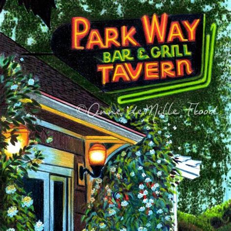 Parkway Tavern Sign 11"x14" Matted Print | Anne deMille Flood G