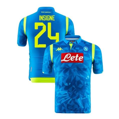 Napoli 2018/19 Champions League Home #24 Lorenzo Insigne Sky Blue ...